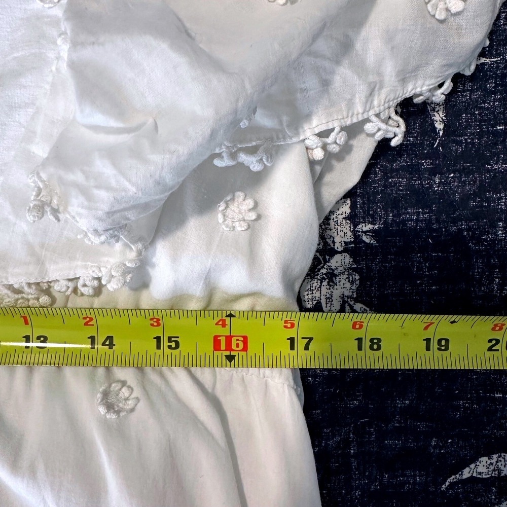 Farm Rio White Mini Dress Floral Embroidered Boho Medium Beach Resort‎ Romantic - Picture 5 of 11